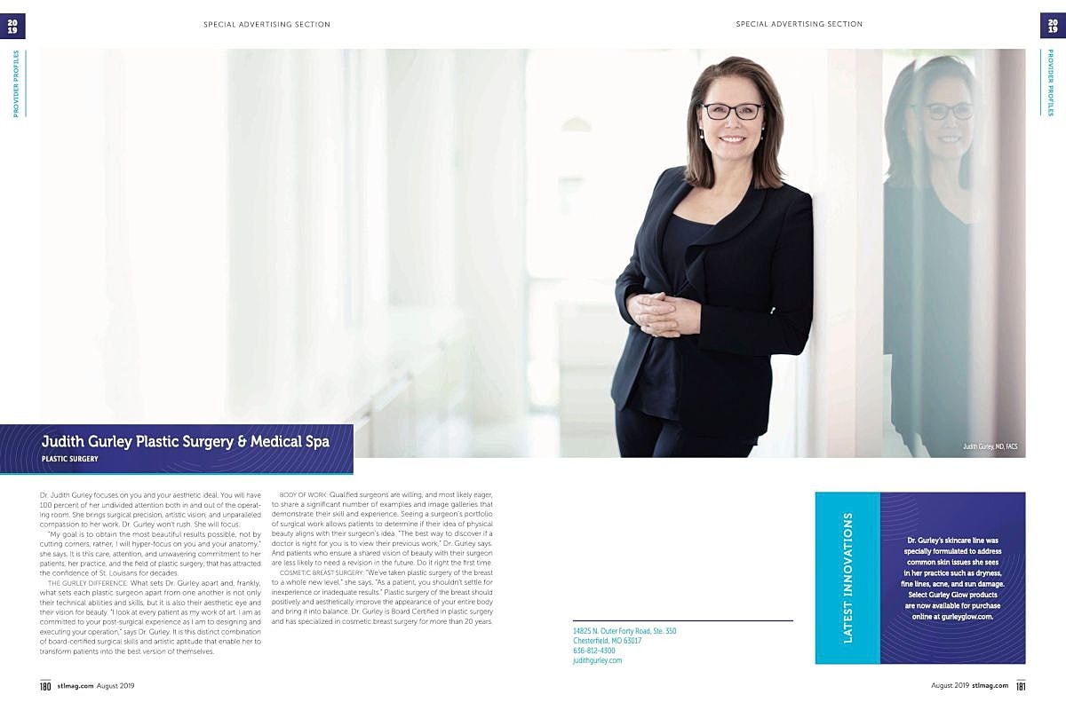 Judith Gurley, plastic surgeon and medical spa director.